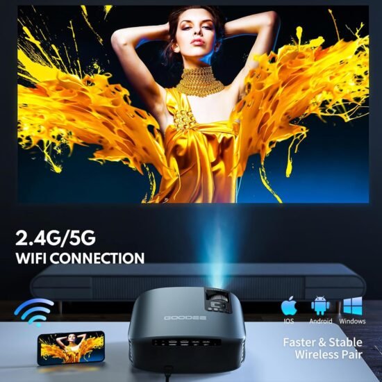 GooDee Projector 4K With WiFi And Bluetooth