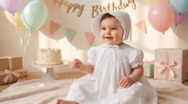 100% Premium Pima Cotton Infant Baptism Baby Girl christening Gown with Bonnets