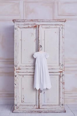 Precious 100% Premium Pima Cotton Infant Baptism Baby Girl christening Gown with Bonnets - Image 2