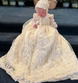 Heirloom & Royal Focus: Lace Baptism Dress for Baby Girl (0–24M) 9 Heirloom & Royal Focus: Lace Baptism Dress for Baby Girl (0–24M) - Image 4